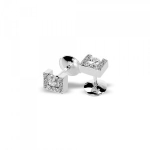 copy of Paire Boucles TOM G Moderne Or Blanc Diamant 0,4 carat