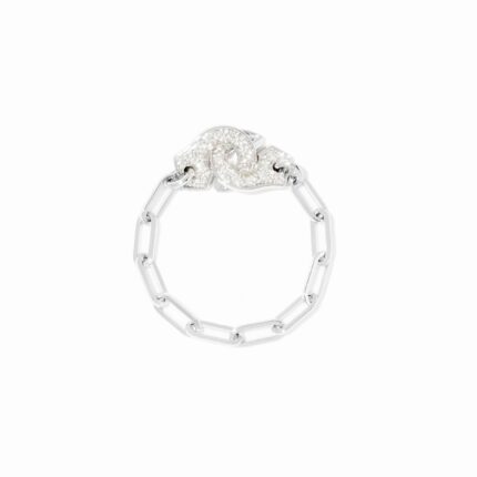 Bague Dinh Van Menottes Chaîne Diamants Or Blanc