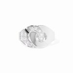 Bague Dinh Van Menottes Moyen Modèle Diamants Or Blanc