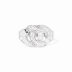 Bague Menottes Dinh Van Moyen Modèle Diamants Or Blanc