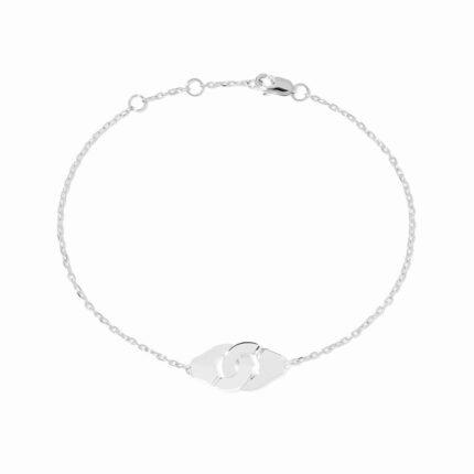 Bracelet Dinh Van Menottes sur Chaîne XS Or Blanc