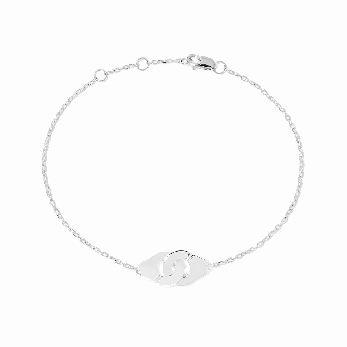 Bracelet Dinh Van Menottes sur Chaîne XS Or Blanc
