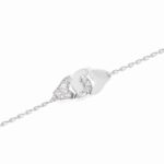 Bracelet Dinh Van Menottes sur Chaîne XS Diamants Or Blanc
