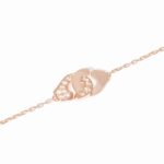 Bracelet Dinh Van Menottes sur Chaîne XS Diamants Or Rose