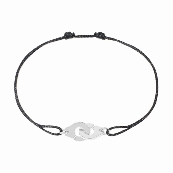 Bracelets Dinh Van Menottes sur Cordon XS Or Blanc
