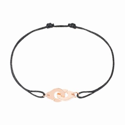 Bracelet Dinh Van Menottes sur Cordon XS Or Rose