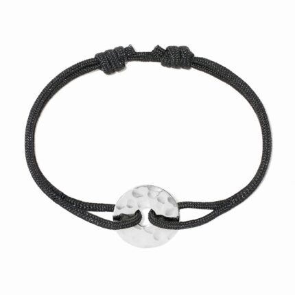 Bracelet Dinh Van Pi sur Cordon Argent