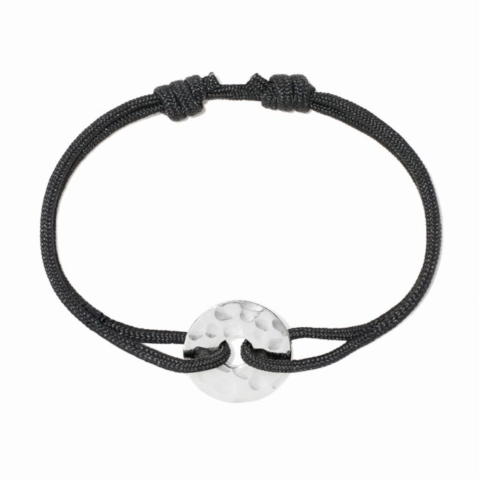Bracelet Dinh Van Pi sur Cordon Argent