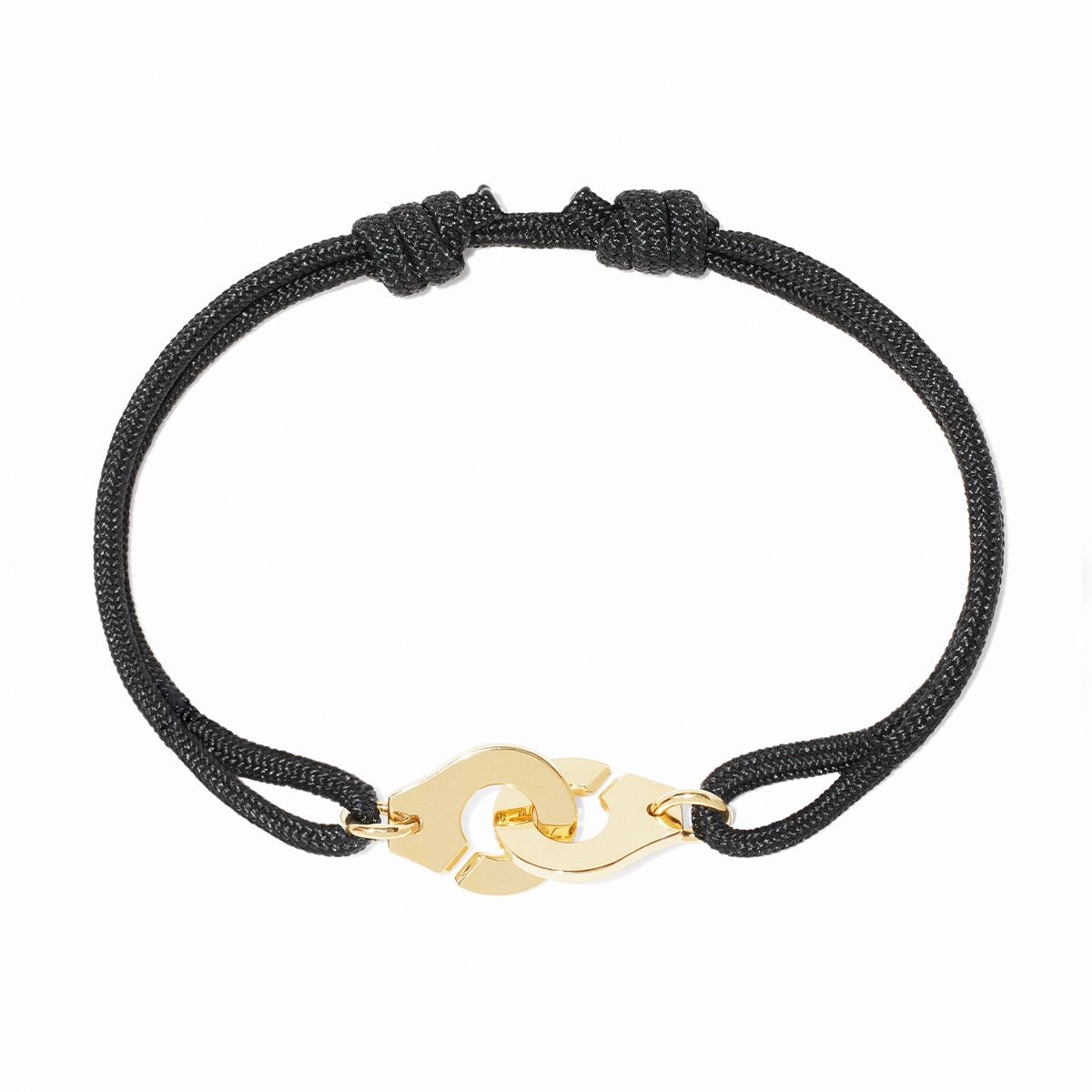 Bracelet Dinh Van Menottes sur Cordon Petit Modèle Or Jaune
