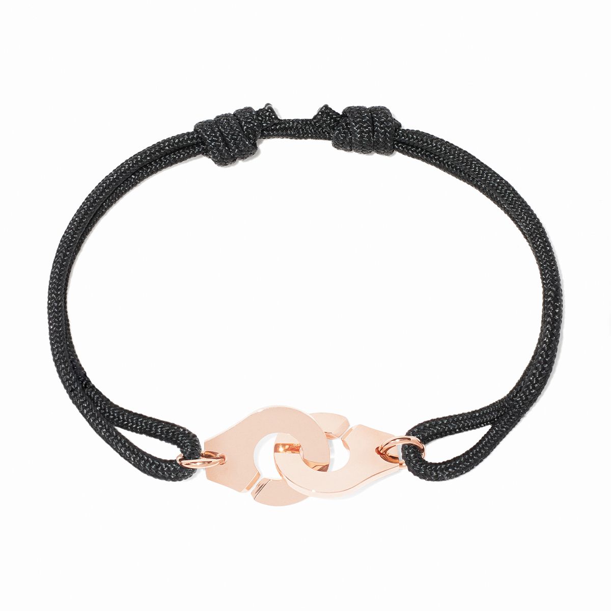 Bracelet Dinh Van Menottes sur Cordon Moyen Modèle Or Rose