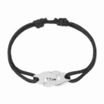 Bracelet Dinh Van Menottes sur Cordon Moyen Modèle Argent