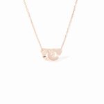 Collier Menottes Dinh Van sur Chaîne XS Diamants Or Rose