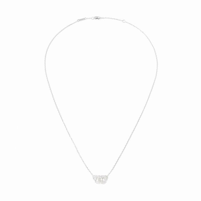 Collier Dinh Van Menottes sur Chaîne XS Diamants Or Blanc