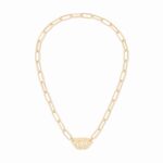 Collier Dinh Van Menottes sur Chaîne Très Grand Modèle Or Jaune