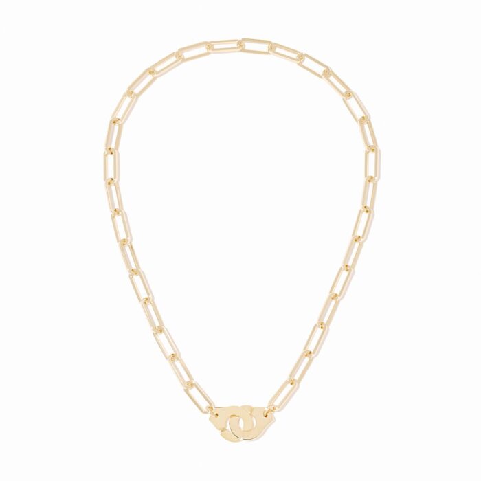 Collier Dinh Van Menottes sur Chaîne Très Grand Modèle Or Jaune