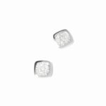 Puces d'Oreilles Dinh Van Impression Domino Or Blanc & Diamants