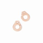 Puces D'oreilles Dinh Van Menottes Diamants Or Rose