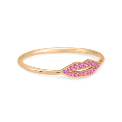 Bague Ginette NY Pink Sapphire French Kiss Ring