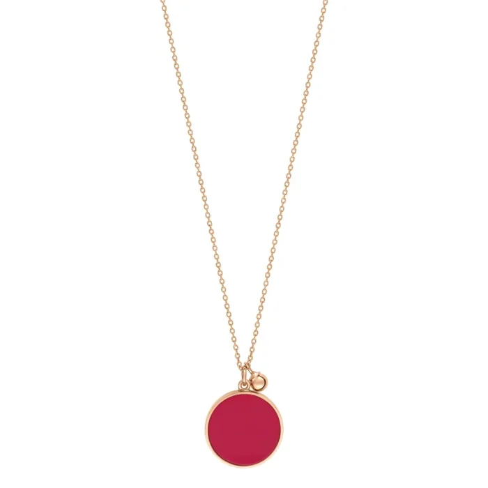 Collier Ginette NY Maria Coral Disc On Chain