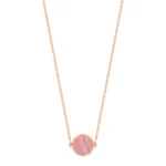 Collier Ginette NY Mini Ever Rhodochrosite Disc Necklace