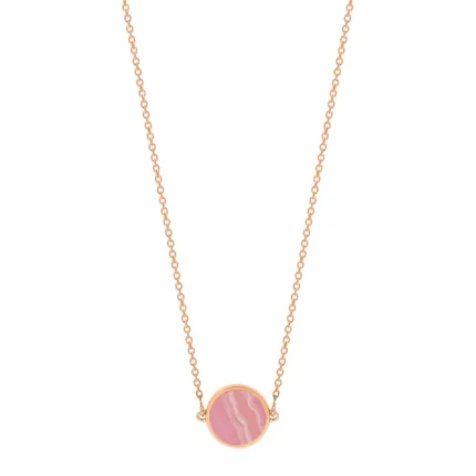 Collier Ginette NY Mini Ever Rhodochrosite Disc Necklace