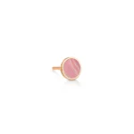 Boucle d'Oreille Ginette NY Solo Ever Rhodochrosite Disc Stud