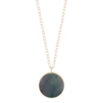 Collier Ginette NY Jumbo Ever Black Mop Disc On Chain