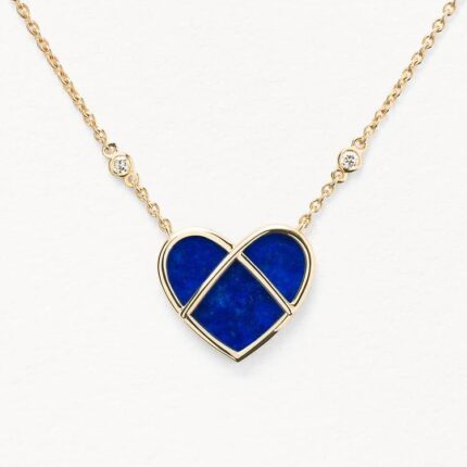 Collier Poiray L'attrape-cœur Or Jaune & Lapis Lazuli Moyen Modèle