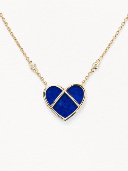 Collier Poiray L'attrape-cœur Or Jaune & Lapis Lazuli Moyen Modèle