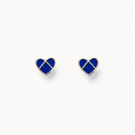 Boucles d'oreilles Poiray L'attrape-cœur Or Jaune & Lapis Lazuli