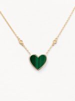 Collier Poiray L'attrape-cœur Petit Modèle Malachite Or Jaune