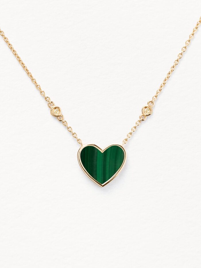 Collier Poiray L'attrape-cœur Petit Modèle Malachite Or Jaune Collier Poiray L'attrape-cœur Petit Modèle Malachite Or Jaune