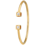 Bracelet Dinh Van Le Cube Grand modèle Or Jaune et Diamants