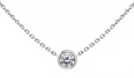 Collier Redline So Pure Diamant 0.20 Carat Serti Clos Or Blanc