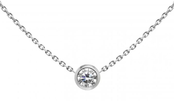 Collier Redline So Pure Diamant 0.20 Carat Serti Clos Or Blanc