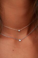 Collier Redline So Pure Diamant 0.20 Carat Serti Clos Or Blanc