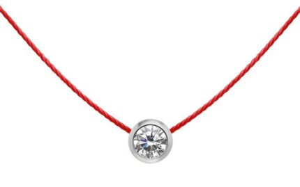 Collier Fil Redline So Pure Diamant 0.20 Carat Serti Clos Or Blanc