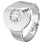 Bague Dinh Van Menottes R15 Or Blanc & Diamants