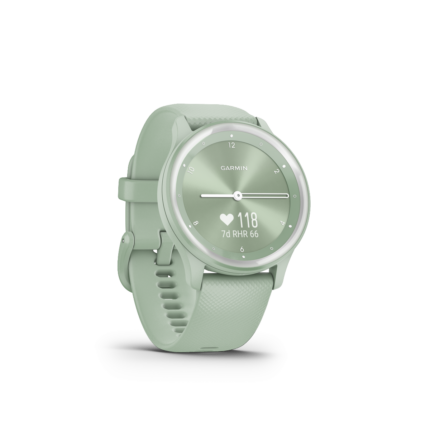 Montre connectée Garmin Vivomove Sport Silver Bracelet Vert d'Eau