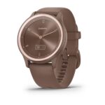 Montre connectée Garmin Vivomove Sport Peach Gold Bracelet Chocolat