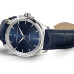 Montre Hamilton Jazzmaster Auto Cadran Bleu Bracelet Cuir