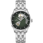 Montre Hamilton Jazzmaster Open Heart Auto Cadran Vert Bracelet Acier 40MM