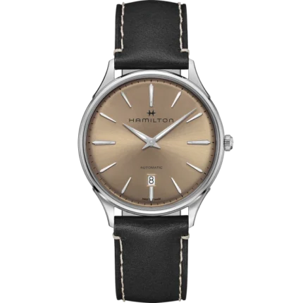 Hamilton Jazzmaster Thinline Auto 40 mm watch with black bracelet