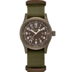 Montre Hamilton Khaki Field Mechanical Cadran Vert Bracelet Nato Vert