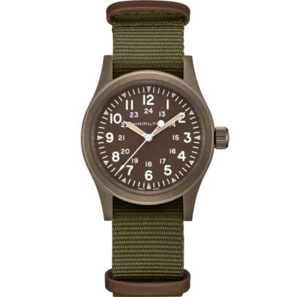 Montre Hamilton Khaki Field Mechanical Cadran Vert Bracelet Nato Vert