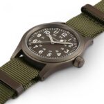 Montre Hamilton Khaki Field Mechanical Cadran Vert Bracelet Nato Vert