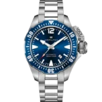 Montre Hamilton Khaki Navy Frogman Automatique 42 mm Bleu bracelet Acier