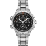 Montre Hamilton Khaki Aviation X-WIND GMT 46 mm Chronoraphe Quartz bracelet acier