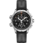 Montre Hamilton Khaki Aviation X-WIND GMT 46 mm Chronoraphe Quartz bracelet caoutchouc