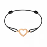 Bracelet sur cordon Cœur R12 or rose